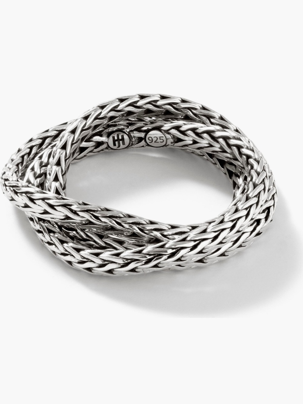 John Hardy Sterling Silver Multi-Strand Woven ring